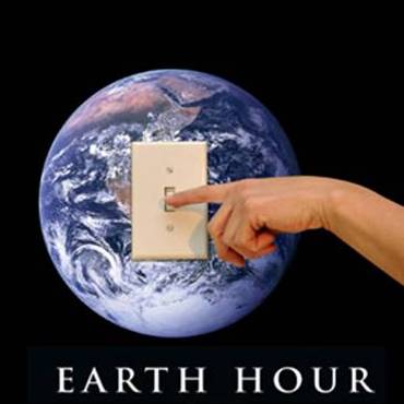 Earth Hour - Finger on light switch