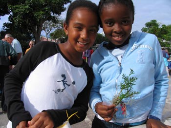 Kids at the farmer's market.