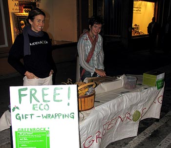 The wrapping table on Ried Street.
